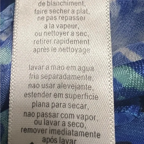 ALEX EVENINGS PLUS SIZE 2X BLUE CHIFFON RUFFLE TIERED ASYMMETRIC BLOUSE TOP - Picture 10 of 12